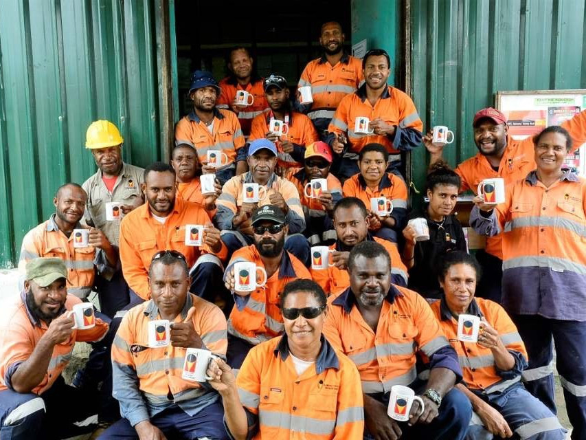 Crew with safety awards